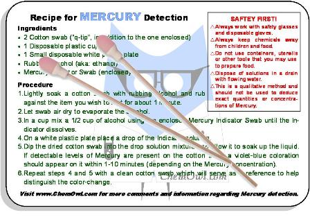 Mercury Test Strips