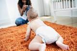 Baby Crawling with Mercury Diaper